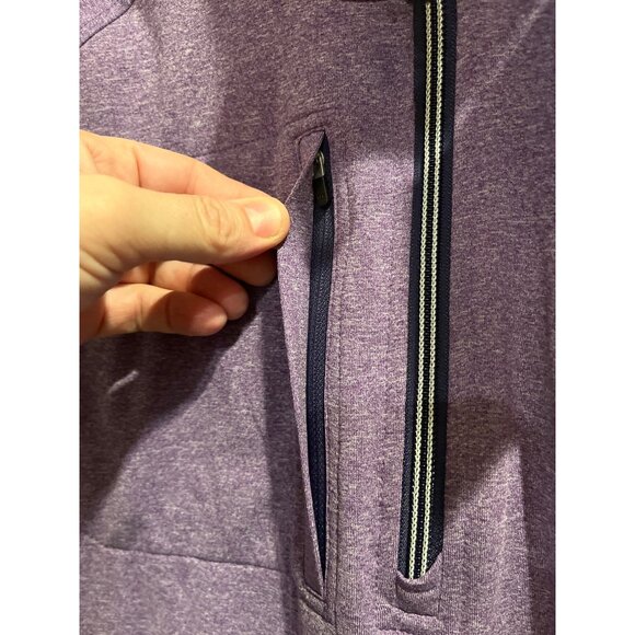 Cutter & Buck Power Basketball Purple Quarter-Zip Pullover L Sustainable Materia - Picture 5 of 7